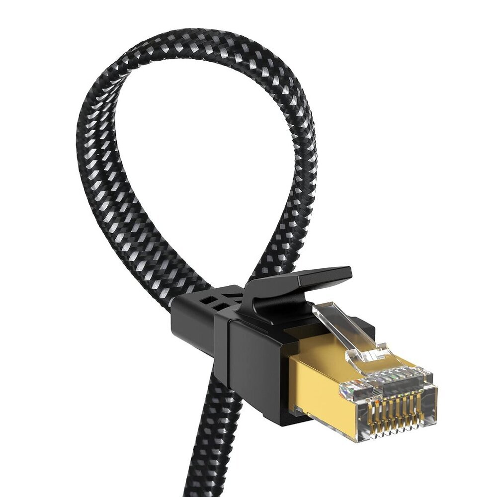 Cat 8 Ethernet Cable 50 ft, Nylon Braided High Speed Heavy Duty Network LAN Patc